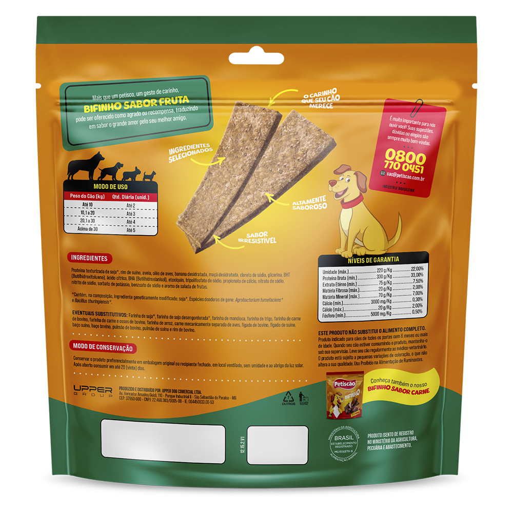 BIFINHO TABLETE SABOR FRUTAS