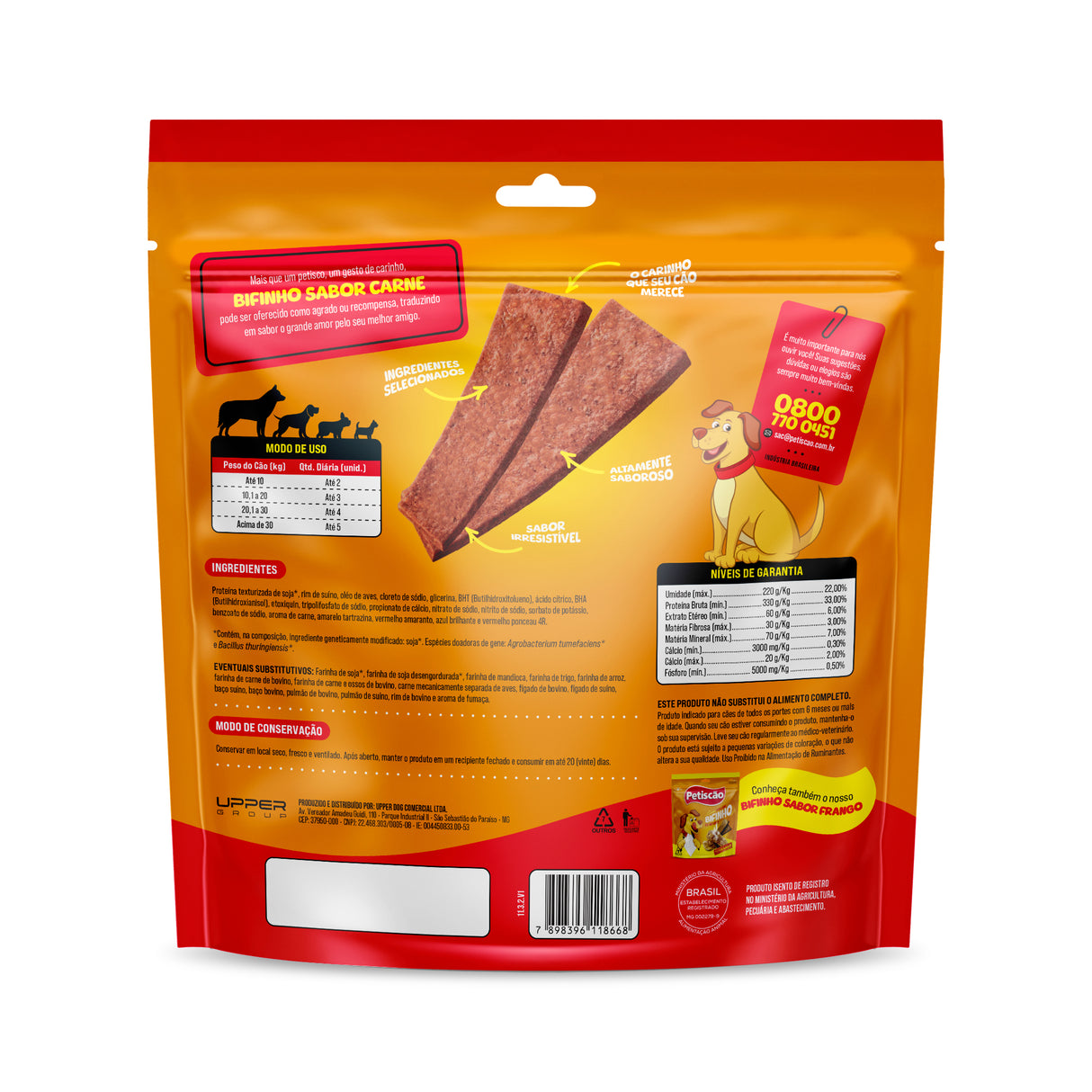 BIFINHO TABLETE SABOR CARNE