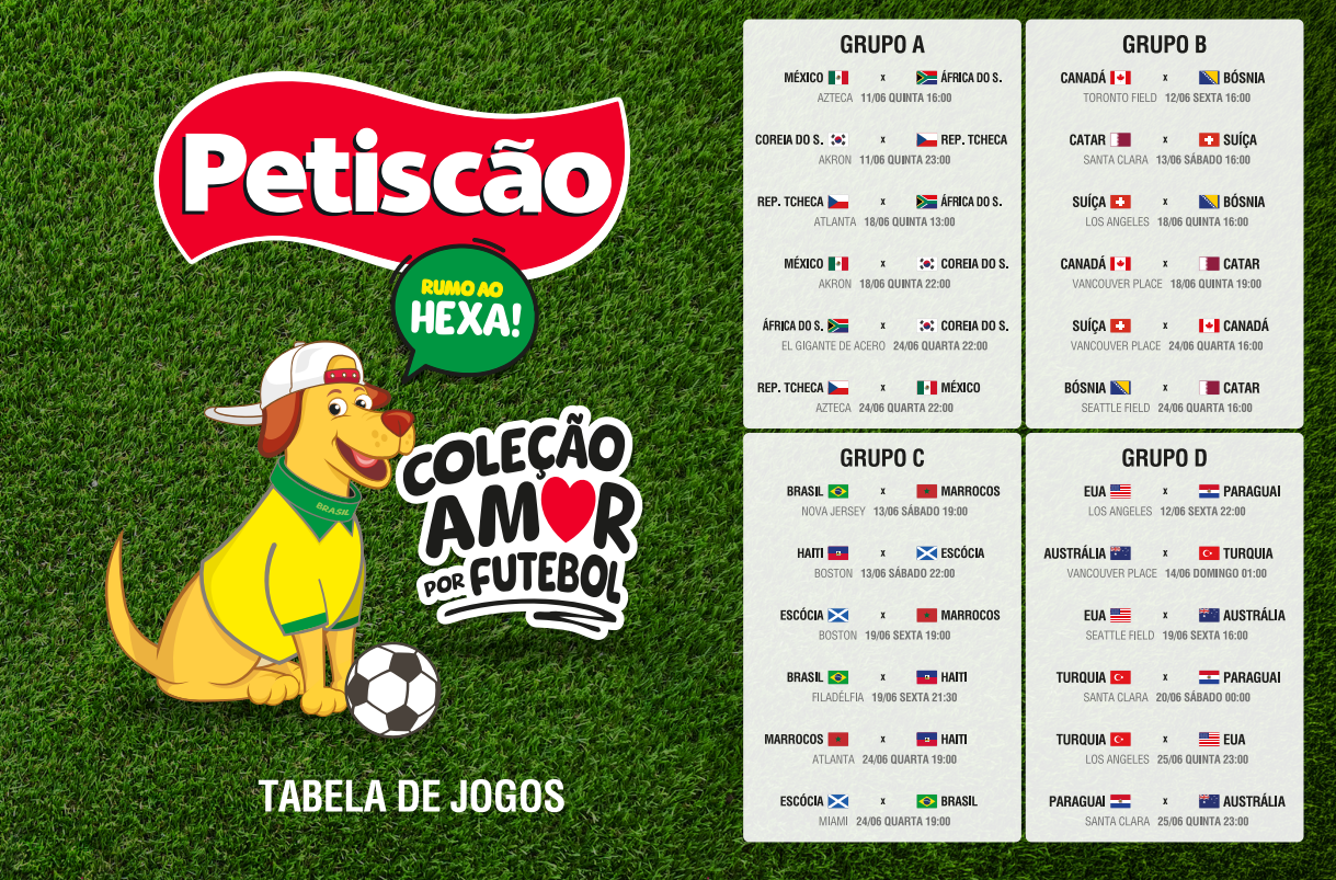 Tabelinha de Jogos da Petiscão!