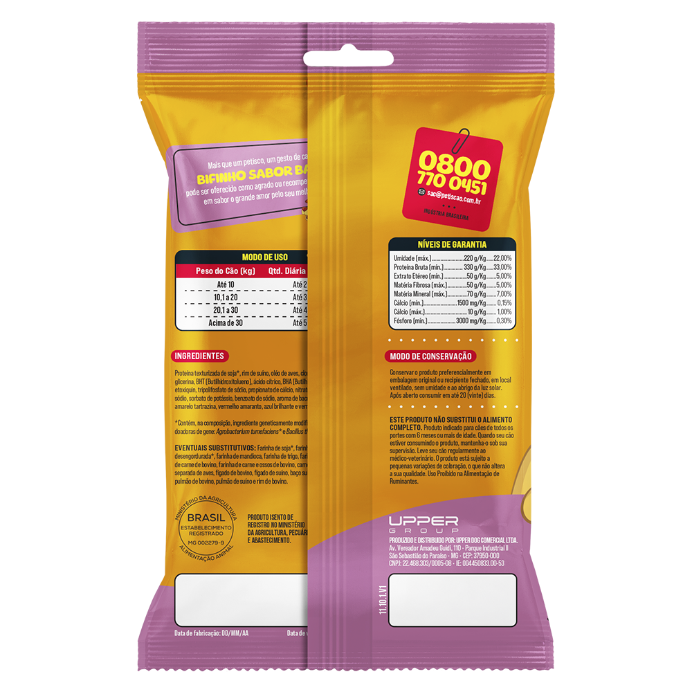 BIFINHO TABLETE SABOR BACON