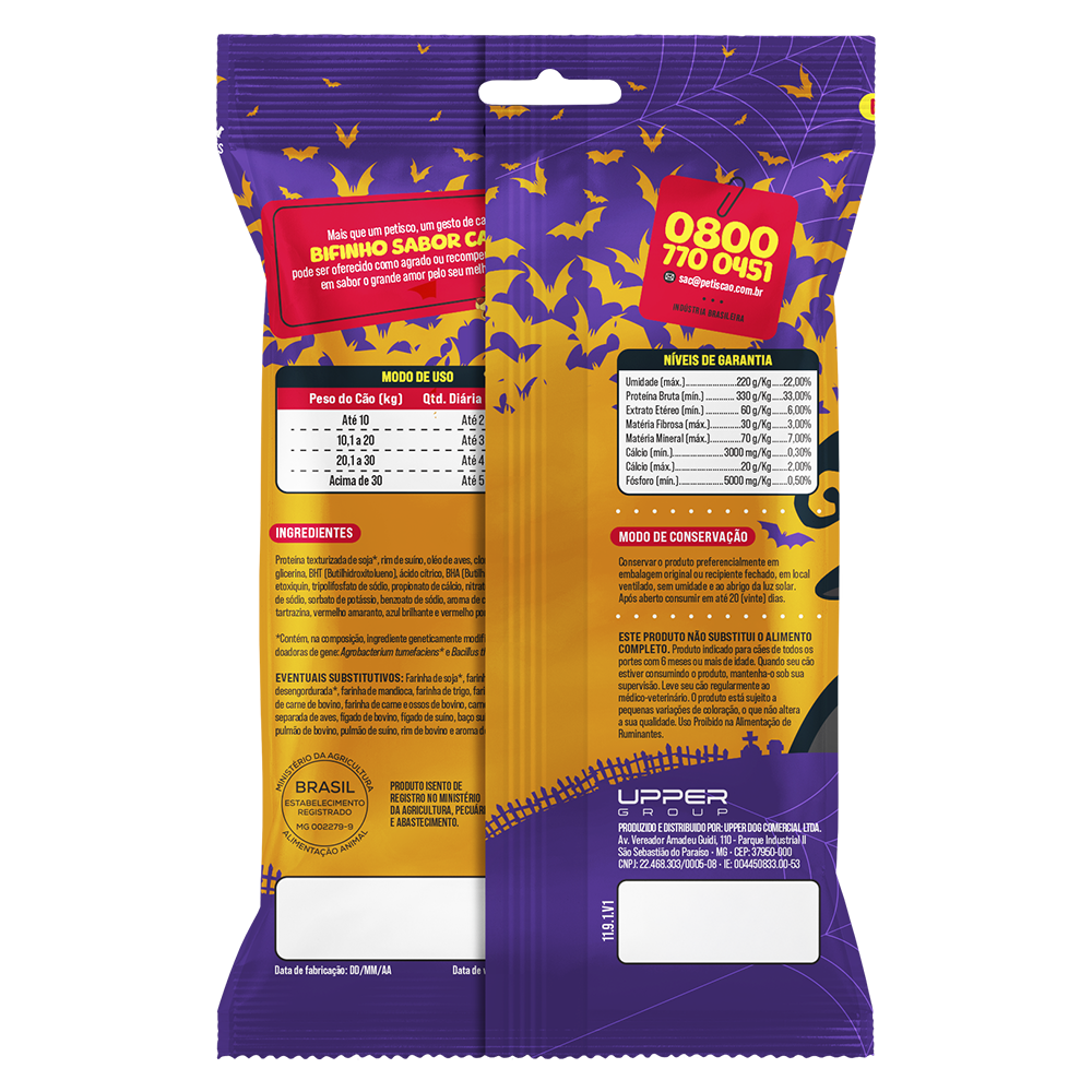 BIFINHO TABLETE DE HALLOWEEN SABOR CARNE